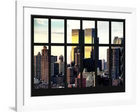 Window View - Theater District at Sunset - Manhattan - New York City-Philippe Hugonnard-Framed Photographic Print