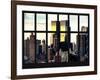 Window View - Theater District at Sunset - Manhattan - New York City-Philippe Hugonnard-Framed Photographic Print