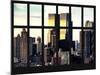 Window View - Theater District at Sunset - Manhattan - New York City-Philippe Hugonnard-Mounted Photographic Print