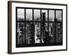 Window View - Times Square and 42nd Street by Foggy Night - Empire State Building - Manhattan - NY-Philippe Hugonnard-Framed Photographic Print
