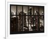 Window View - Times Square and 42nd Street - the Empire State Building - Manhattan - New York City-Philippe Hugonnard-Framed Photographic Print