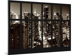 Window View - Times Square and 42nd Street - the Empire State Building - Manhattan - New York City-Philippe Hugonnard-Mounted Photographic Print