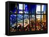 Window View - Times Square by Night - Manhattan - New York City-Philippe Hugonnard-Framed Stretched Canvas