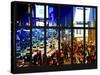 Window View - Times Square by Night - Manhattan - New York City-Philippe Hugonnard-Stretched Canvas