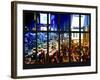 Window View - Times Square by Night - Manhattan - New York City-Philippe Hugonnard-Framed Photographic Print