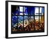 Window View - Times Square by Night - Manhattan - New York City-Philippe Hugonnard-Framed Photographic Print