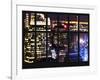 Window View - Top of Skyscrapers at Times Square by Night - Manhattan - New York City-Philippe Hugonnard-Framed Photographic Print