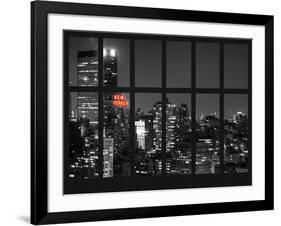 Window View - Top of the Empire State Building and the New Yorker - Manhattan - New York City-Philippe Hugonnard-Framed Photographic Print