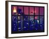 Window View - Top of the Empire State Building and the New Yorker - Manhattan - New York City-Philippe Hugonnard-Framed Photographic Print