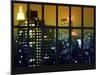 Window View - Top of the Empire State Building and the New Yorker - Manhattan - New York City-Philippe Hugonnard-Mounted Photographic Print