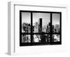 Window View, Urban Landscape by Night, Misty View, Times Square, Manhattan, New York-Philippe Hugonnard-Framed Photographic Print