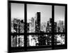 Window View, Urban Landscape by Night, Misty View, Times Square, Manhattan, New York-Philippe Hugonnard-Mounted Premium Photographic Print