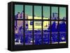 Window View - Urban Scene in Chelsea - Downtown Manhattan - New York City-Philippe Hugonnard-Framed Stretched Canvas