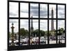 Window View - Urban Street Scene at Place de la Concorde with the Eiffel Tower - Paris - France-Philippe Hugonnard-Mounted Photographic Print