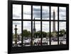 Window View - Urban Street Scene at Place de la Concorde with the Eiffel Tower - Paris - France-Philippe Hugonnard-Framed Photographic Print