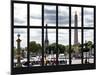 Window View - Urban Street Scene at Place de la Concorde with the Eiffel Tower - Paris - France-Philippe Hugonnard-Mounted Photographic Print