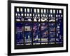 Window View - Urban Street Scene - Marcy Avenue Subway Station - Williamsburg - Brooklyn - NYC-Philippe Hugonnard-Framed Photographic Print