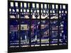 Window View - Urban Street Scene - Marcy Avenue Subway Station - Williamsburg - Brooklyn - NYC-Philippe Hugonnard-Mounted Photographic Print