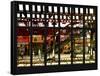 Window View - Urban Street Scene - Marcy Avenue Subway Station - Williamsburg - Brooklyn - NYC-Philippe Hugonnard-Framed Stretched Canvas