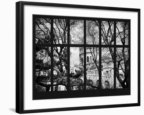 Window View - View of Dome of the Sacre Cœur Basilica - Montmartre - Paris - France - Europe-Philippe Hugonnard-Framed Photographic Print