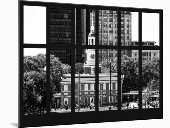 Window View - View of Independence Hall and Pennsylvania State House Buildings - Philadelphia-Philippe Hugonnard-Mounted Photographic Print