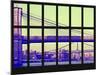 Window View - View of the Brooklyn Bridge and Manhattan Bridge - Manhattan - New York City-Philippe Hugonnard-Mounted Photographic Print