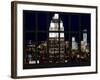 Window View - View of the Empire State Building and 1 WTC by Night - Manhattan - NYC-Philippe Hugonnard-Framed Photographic Print