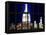 Window View - View of the Empire State Building and 1 WTC by Night - Manhattan - NYC-Philippe Hugonnard-Framed Stretched Canvas