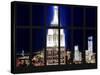 Window View - View of the Empire State Building and 1 WTC by Night - Manhattan - NYC-Philippe Hugonnard-Stretched Canvas