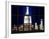 Window View - View of the Empire State Building and 1 WTC by Night - Manhattan - NYC-Philippe Hugonnard-Framed Photographic Print