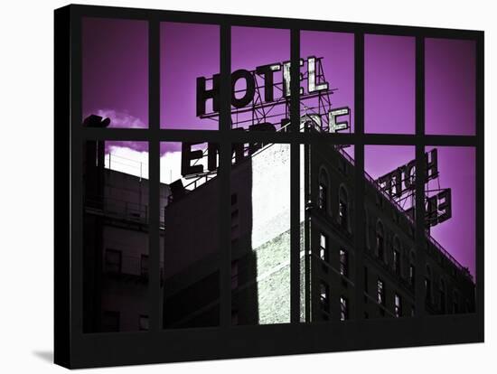 Window View - View of the Hotel Empire at Manhattan - New York City-Philippe Hugonnard-Stretched Canvas