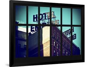 Window View - View of the Hotel Empire at Manhattan - New York City-Philippe Hugonnard-Framed Photographic Print