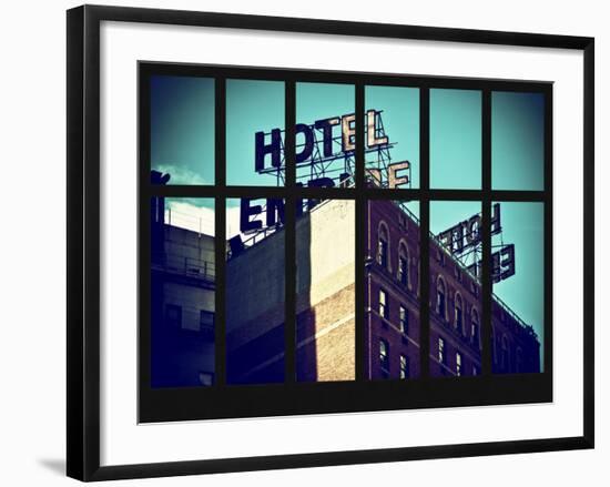 Window View - View of the Hotel Empire at Manhattan - New York City-Philippe Hugonnard-Framed Photographic Print