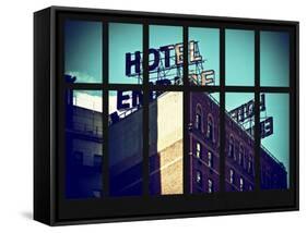 Window View - View of the Hotel Empire at Manhattan - New York City-Philippe Hugonnard-Framed Stretched Canvas