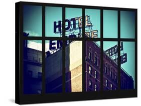 Window View - View of the Hotel Empire at Manhattan - New York City-Philippe Hugonnard-Stretched Canvas