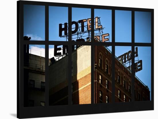 Window View - View of the Hotel Empire at Manhattan - New York City-Philippe Hugonnard-Stretched Canvas