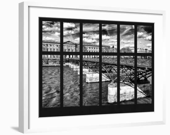 Window View - View of the Pont des Arts - River Seine - Paris - France - Europe-Philippe Hugonnard-Framed Photographic Print