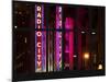 Window View - View of the Radio City Music Hall by Night - Manhattan - New York City-Philippe Hugonnard-Mounted Photographic Print