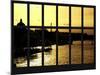 Window View - View of the River Seine and the Eiffel Tower at Sunset - Paris-Philippe Hugonnard-Mounted Photographic Print