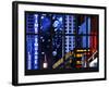 Window View - View of Times Square by Night - Manhattan - New York City-Philippe Hugonnard-Framed Photographic Print