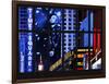 Window View - View of Times Square by Night - Manhattan - New York City-Philippe Hugonnard-Framed Photographic Print