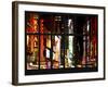 Window View - View of Times Square by Night with top of the Chrysler Building - Manhattan - NYC-Philippe Hugonnard-Framed Photographic Print