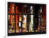 Window View - View of Times Square by Night with top of the Chrysler Building - Manhattan - NYC-Philippe Hugonnard-Framed Photographic Print