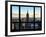 Window View, View Towards Downtown at Sunset, Manhattan, Hudson River, New York-Philippe Hugonnard-Framed Photographic Print