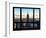 Window View, View Towards Downtown at Sunset, Manhattan, Hudson River, New York-Philippe Hugonnard-Framed Photographic Print