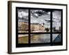 Window View, Walk a Couple of Lovers on the Seine, Ile Saint Louis, Seine River, Paris-Philippe Hugonnard-Framed Photographic Print