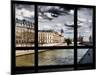 Window View, Walk a Couple of Lovers on the Seine, Ile Saint Louis, Seine River, Paris-Philippe Hugonnard-Mounted Photographic Print