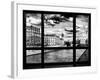 Window View, Walk a Couple of Lovers on the Seine, Ile Saint Louis, Seine River, Paris-Philippe Hugonnard-Framed Photographic Print