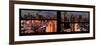 Window View with Venetian Blinds: 42nd Street and Times Square at Pink Sunset-Philippe Hugonnard-Framed Photographic Print