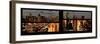 Window View with Venetian Blinds: 42nd Street and Times Square at Sunset-Philippe Hugonnard-Framed Photographic Print